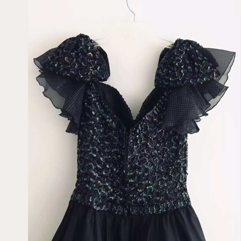 Vintage Mike Benet | Formals Womens Sequins Ball Gown Dress Maxi Embroidered - Picture 10 of 12